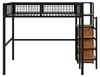 Hochbett 140x200cm aus Metall mit Leiter, Kleiderschrank Produktbild-Vorschau 9