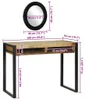 Table de maquillage vidaXL, couleur marron, 100 x 50 x 75 Voir les images du produit 5