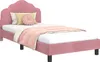 vidaXL Kinderbedframe met hoofdeinde, roze, 90 x 190 cm, Productafbeelding-voorbeeld 1