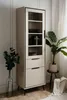 finori Vitrine Arona 52B sand / schwarz melaminbeschichtet Produktbild-Vorschau 4
