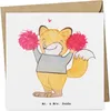 Mr. & Mrs. Panda Glückwunschkarte Fuchs Cheerleader - Weiß Produktbild-Vorschau 1