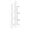 vidaXL Knihovna bílá 48x25,5x140 cm Materiál na bázi dřeva Náhled obrázku produktu 8