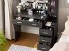 Coiffeuse-table de chevet avec prises électriques, 101 x 40 Voir les images du produit 5