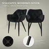 ML-Design 4er Set Esszimmerstuhl mit Rückenlehne, Schwarz, Produktbild-Vorschau 3