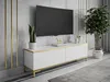 RTV Schrank OXFORD II 135 cm, Weiß / weiß matt + gold, Produktbild-Vorschau 2
