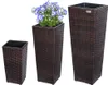 Set de 3 pots de fleurs polyrotin brun cache-pot pot Voir les images du produit 5