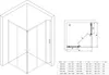 doporro Cabine de Douche en Angle Bandes Opaques 90x70cm Voir les images du produit 6