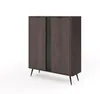 Hochkommode B  Veris 2d 113cm Eiche Dunin + Schwarz Produktbild-Vorschau 3