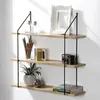 Wandregal mit 3 Ebenen, Holzoptik, L 60 cm Produktbild-Vorschau 2