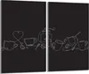 Glasschutzplatte für Herd 2x30x52 Schwarz Produktbild-Vorschau 1