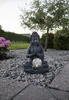 LED-Solar-Figur 'Buddha', grauer Buddha, Glaskugel Produktbild-Vorschau 1