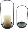 2x Windlicht "Minimal" aus Metall, schwarz & Glas, Produktbild-Vorschau 2
