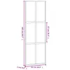 vidaXL Schiebetür Schwarz 76x205 cm Hartglas und Aluminium Produktbild-Vorschau 2