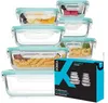 Szklane Pojemniki Na Żywność 8szt Pojemnik Lunchbox Do Podgląd zdjęcia produktu 1