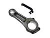 A metal connecting rod and a black clip on a white background. Anteprima dell’immagine prodotto
