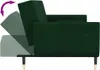 vidaXL Schlafsofa 2-Sitzer mit 2 Kissen Dunkelgrün Samt Produktbild-Vorschau 9
