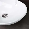 doporro Lavabo da Appoggio Ovale in Vetroceramica Bianco Anteprima dell’immagine prodotto 4