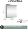 Planetmöbel Merkur Spiegelschrank Bad 60 cm breit Produktbild-Vorschau 7