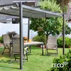 Leco Aluminium Pergola mit Faltdach lichtgrau 4 x 3 m Produktbild-Vorschau 2