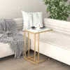 vidaXL Stolik pod komputer biały marmur 50x35x65 cm szkło Podgląd zdjęcia produktu 2