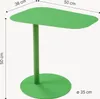 Balkónový stolík "Nastätten" kov 50 x 50 x 38 cm jablkovo Náhľad obrázku produktu 7