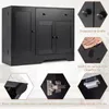 COSTWAY Küchenschrank, Sideboard auf Rollen, Buffetschrank Produktbild-Vorschau 7