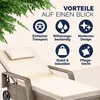 CASARIA® Sonnenliege mit Rollen 7cm Auflage Extra Breit Produktbild-Vorschau 9