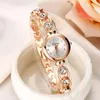 Mode Quarzuhr Crystal Alloy Bracelace Damen Armbanduhr Produktbild-Vorschau 3