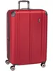 A red trolley suitcase on a white background. Produktbild-Vorschau