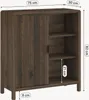Kommode 'Lukkodso' mit Tür 82 x 75 x 30 cm Walnussoptik Produktbild-Vorschau 4