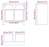 vidaXL Waschbeckenunterschrank Schwarz Eichen-Optik Produktbild-Vorschau 8