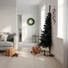 vidaXL Künstlicher Halb-Weihnachtsbaum mit Ständer Schwarz Produktbild-Vorschau 1