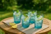 12 bicchieri di plastica - 390 ml - blu trasparente - senza Anteprima dell’immagine prodotto 4