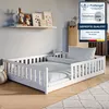 Kinderbett Bodenbett 140x200 cm mit Rausfallschutz & Produktbild-Vorschau 1
