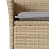 9-tlg. Garten-Essgruppe mit Kissen Beige Poly Rattan Glas Produktbild-Vorschau 5