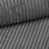 A close-up view of dark gray corduroy fabric. Voir les images du produit