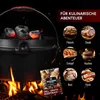 GUSSKÖNIG Dutch Oven Set [4.5L] mit Füßen - Eingebrannter Produktbild-Vorschau 9