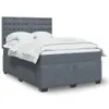Boxspringbett mit Matratze Dunkelgrau 160x200 cm Samt Produktbild-Vorschau 2