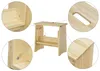 Stufenhocker Klapphocker Tritthocker klappbar Kiefer natur Produktbild-Vorschau 5
