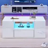 Tavolino Merax lucido con LED, tavolino da salotto con 1 Anteprima dell’immagine prodotto 4
