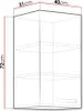 Meuble haut de cuisine 40 cm RONG - gris / gris brillant Voir les images du produit 3