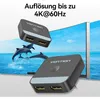 Vention AKOB0, HDMI, ABS, Akrylový, Černá, 60 Hz, 1080p, Náhled obrázku produktu 4