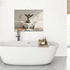 Wanddeko 70x50 cm - BadezimmerEsel, Leinwand Bilder, Produktbild-Vorschau 4