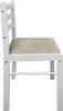 vidaXL Chaises de salle Ã manger 4 pcs. Blanc hévéa massif Voir les images du produit 5