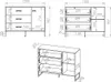 Sideboard 120cm, schwarz mit Eiche und sandfarben, Produktbild-Vorschau 9
