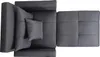 A top-down view of a dark gray sofa bed. Produktbild-Vorschau
