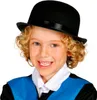schwarze Melone Hut aus Filz für Kinder Produktbild-Vorschau 2