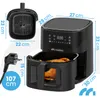 Heißluftfritteuse AirFryer1800W 7L MalTec Fettfreie Fenster Produktbild-Vorschau 2