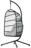 Outsunny Hängesessel mit Gestell faltbar Polyrattan Produktbild-Vorschau 1