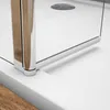 A close-up view of a shower enclosure's base and side panel. Produktbild-Vorschau